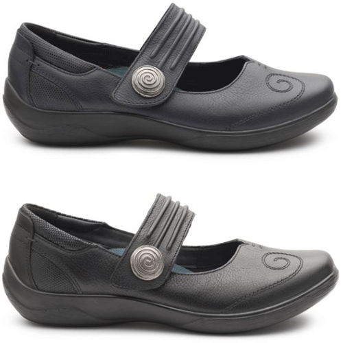 womens wide fit navy shoes