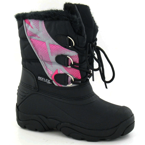 Reflex 'H4066' - Girls Lace Snow Boot - The Ashbourne Shoe Company