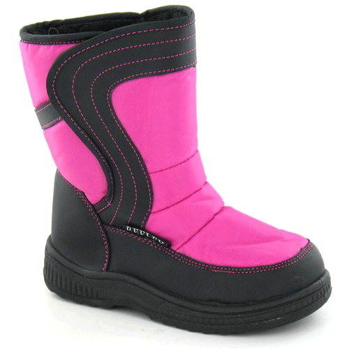 Reflex 'H4072' Girls Velcro Snow Boot - The Ashbourne Shoe Company