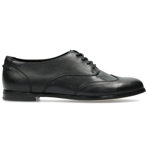 clarks womens black lace up shoes