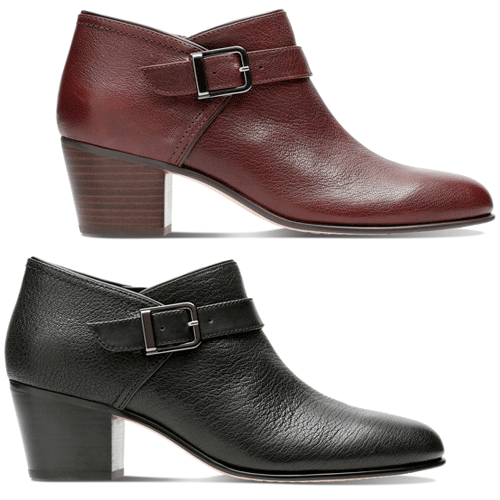 clarks aubergine ankle boots