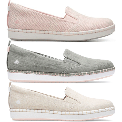 clarks ladies slip on shoes