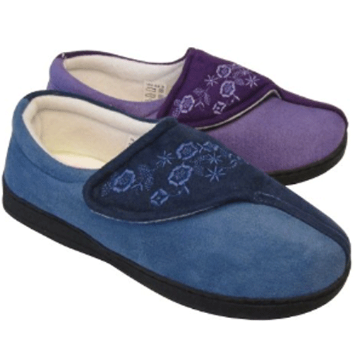 Jyoti ‘Julie’ – Womens Velcro Fastening Slipper - The Ashbourne Shoe ...